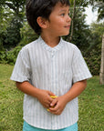 Wanderer Shirt - Light Green Stripe