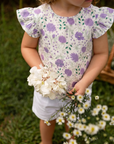 Angel Wishes Top - Lavender Meadow Floral