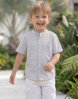 Wanderer Shirt - Soft Blue Stripe