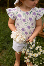 Angel Wishes Top - Lavender Meadow Floral