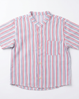 Wanderer Shirt - Red & Dove Stripe