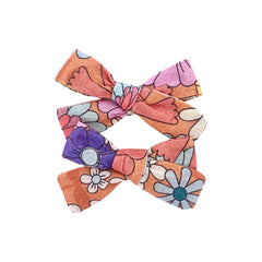 Retro Flower Small Bow