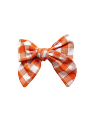 Orange Check Bow