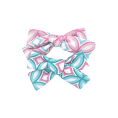 Blue and Pink Small Bow