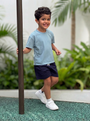 Pull-On Shorts - Navy