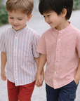 Wanderer Shirt - Soft Salmon Stripe